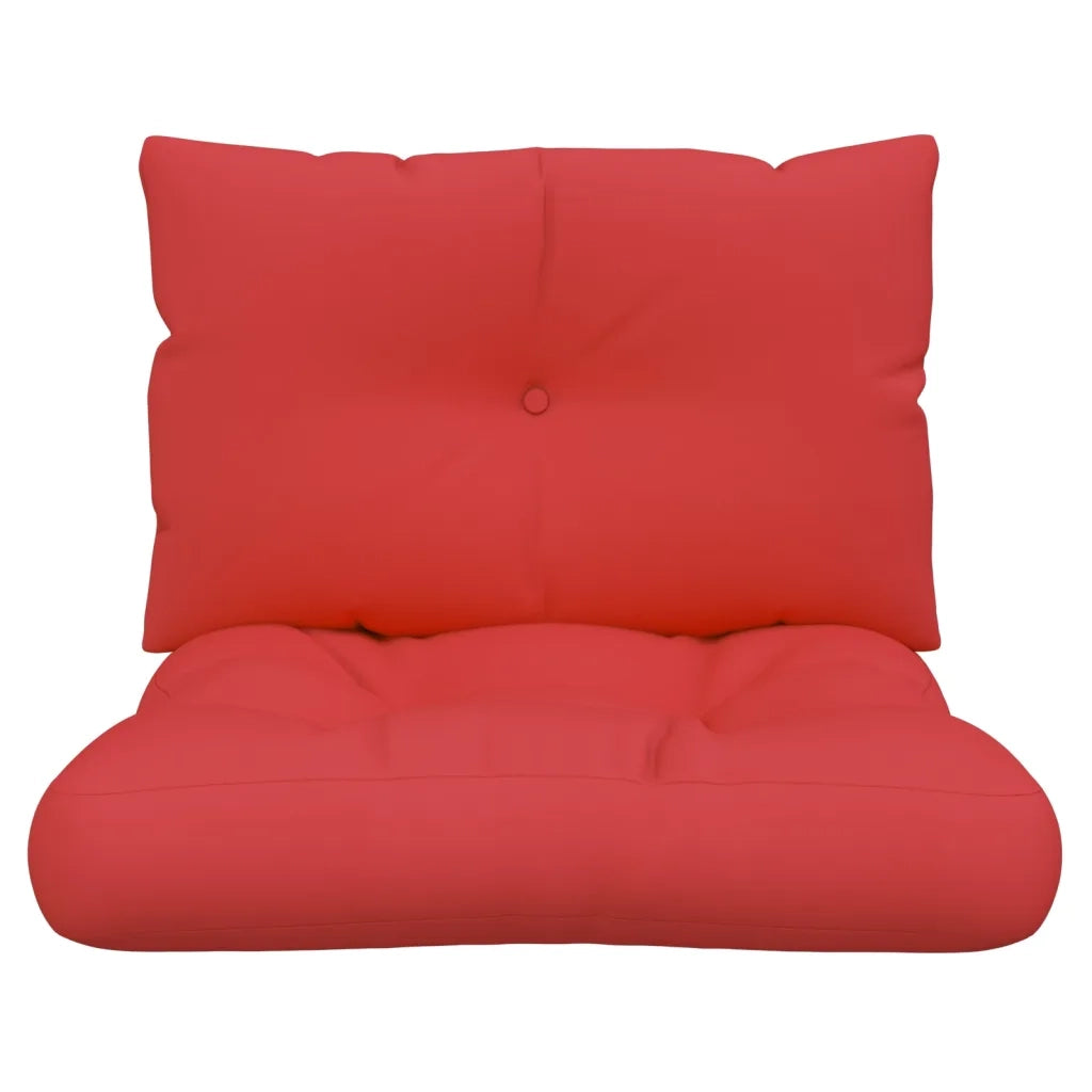 Cuscini per Pallet 2 pz Rossi in Tessuto 360840