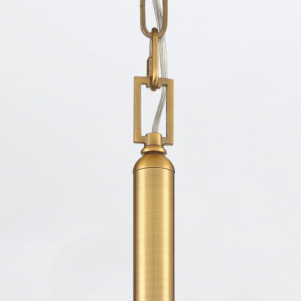 Lampada a sospensione Nottingham oro ambra vetro Ø51 3xE27