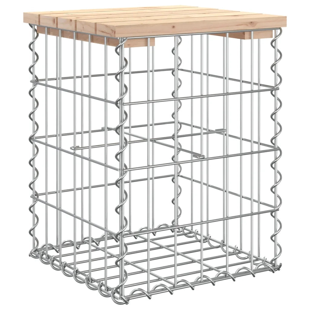 Panchina Giardino | Panca da Giardino Design Gabbione 33x31x42 cm Legno Massello Pino