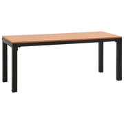 Panca da giardino mobili da esterno per patio terrazza 110 x 39 x 45 cm acciaio e WPC marrone e nero 02_0011163