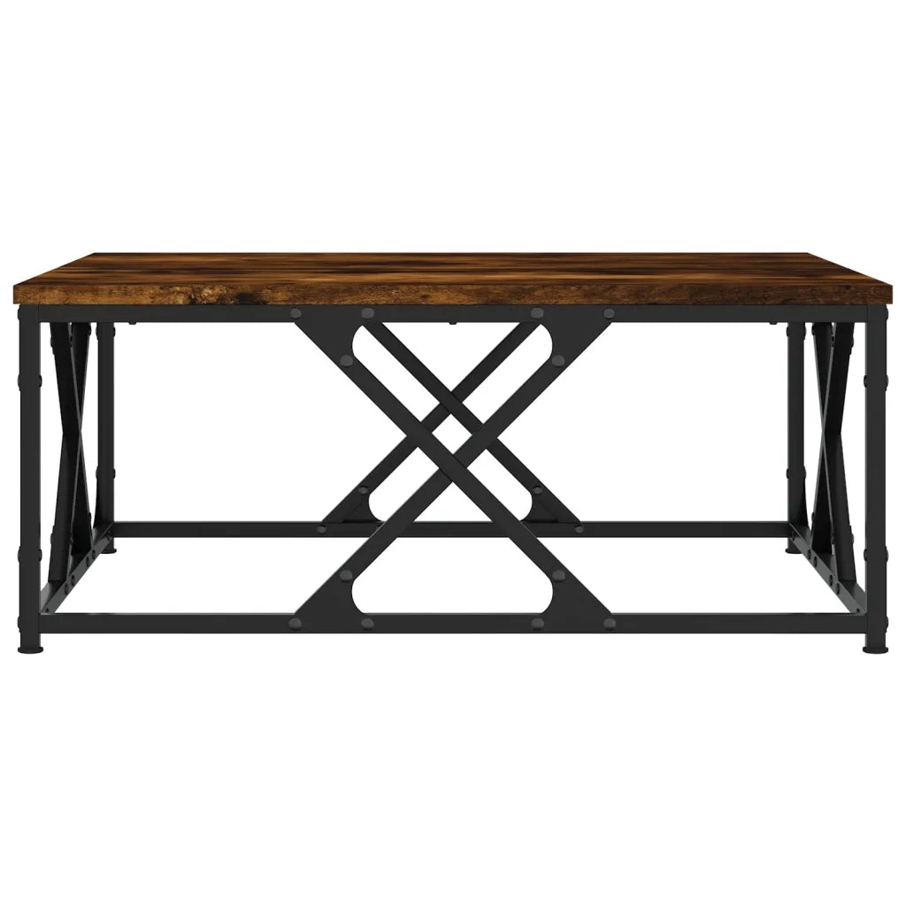 Tavolino da Salotto Rovere Fumo 70x70x30cm in Legno Multistrato 835371