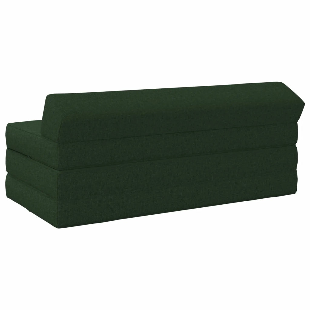 Divano Letto Pieghevole Verde Scuro 120 x 60 x 49 cm Tessuto