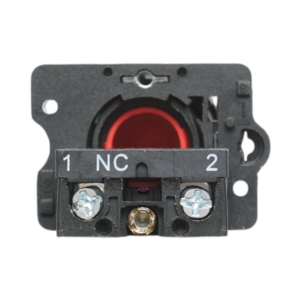 Pulsante di comando rosso con coperchio protettivo 1NC, 400V/10A, LAY5-EP42, IP65 Breckner Germany