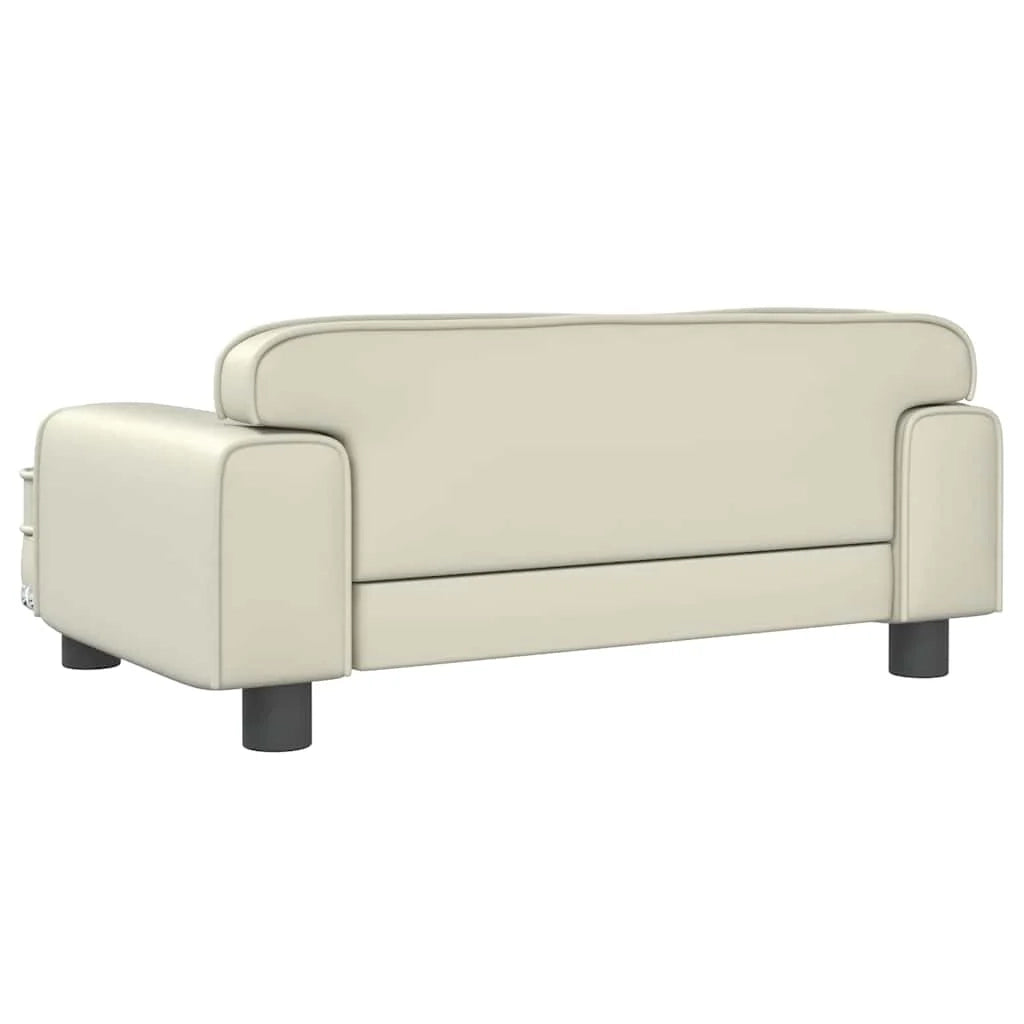 Divano letto per cani comodo 70 x 45 x 30 cm crema similpelle 02_0042821