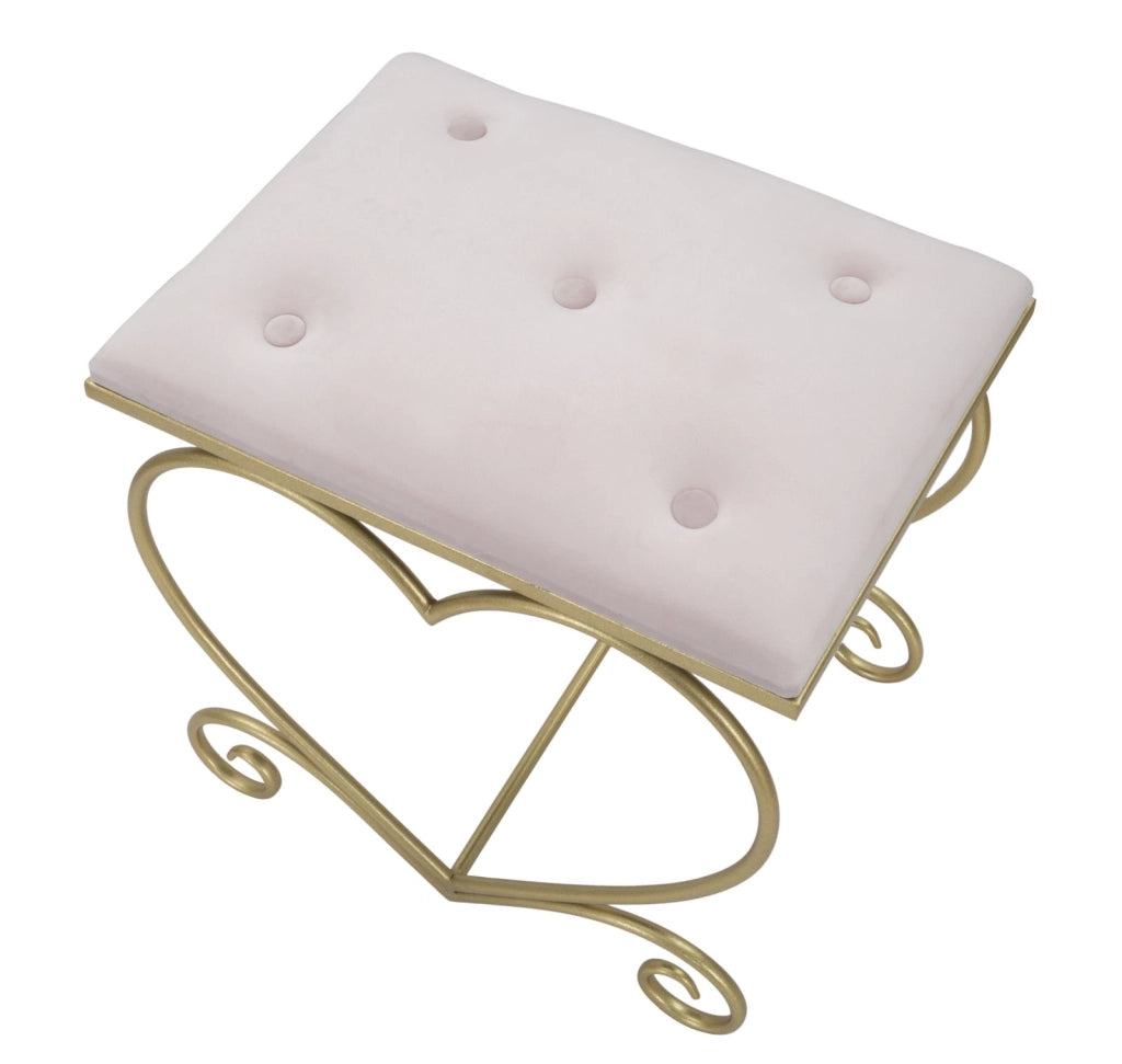 SGABELLO HEART ROSA CM 50X37,5X51,5