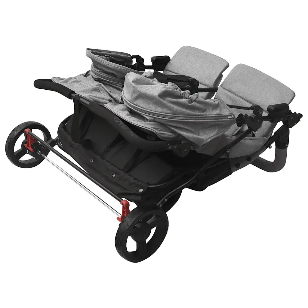 Passeggino Gemellare Grigio Chiaro in Acciaio cod mxl 69099