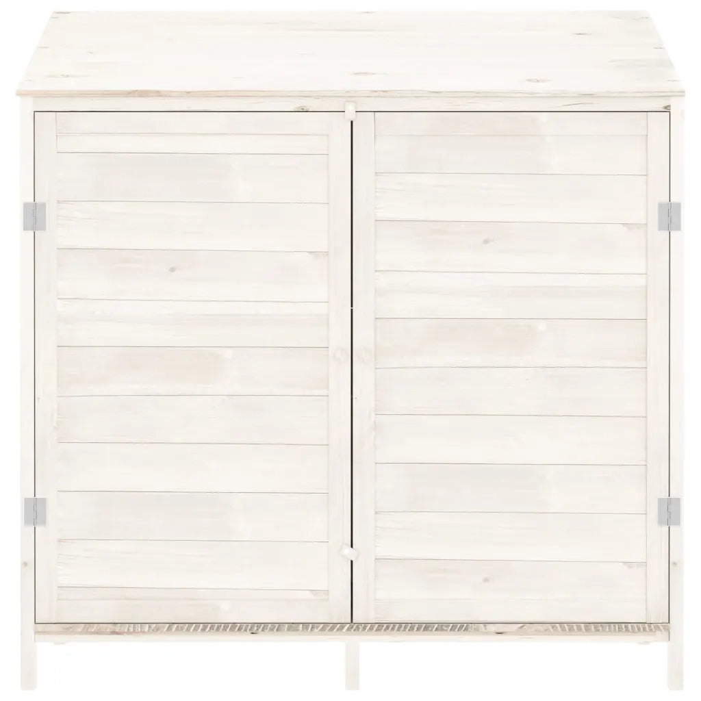 Capanno da Giardino Bianco 102x52x112cm Legno Massello di Abete CFW6068047