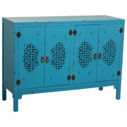 Credenza in legno blu 120x40x86,5h