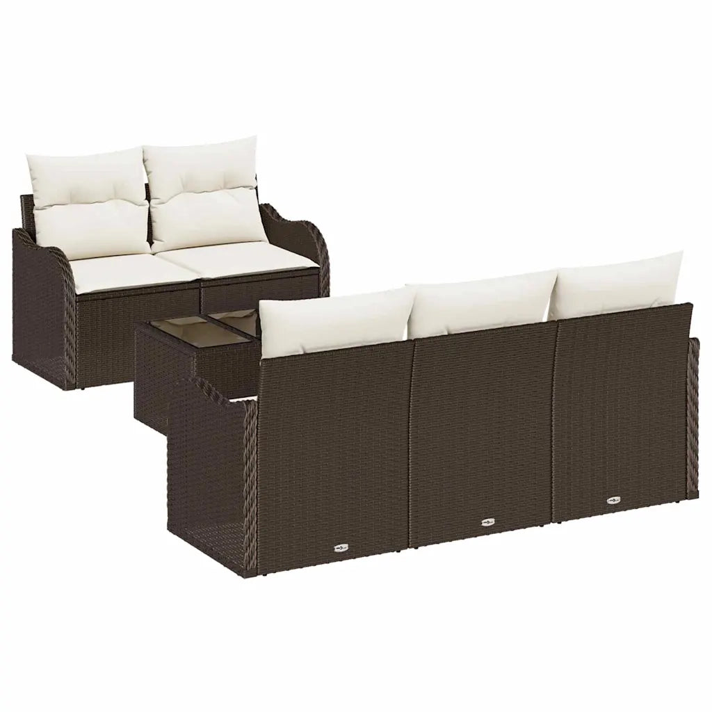 Set Divano da Giardino Marrone polyrattan 3345578