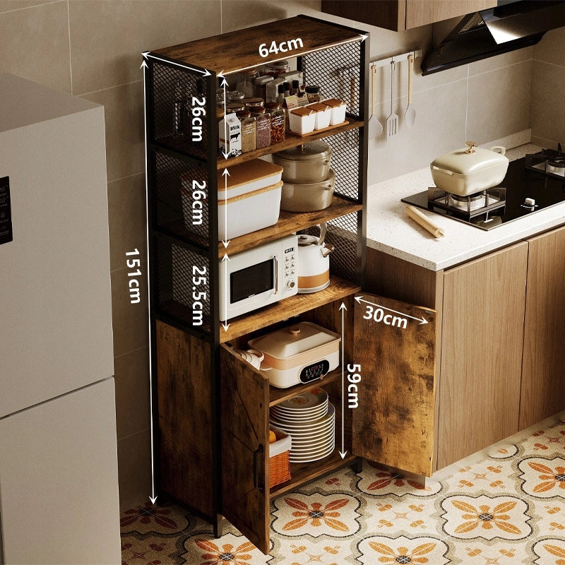Credenza/Cassettiera/Mensola in stile industriale rustico, mobile indipendente, ripiano, cassettiera, 151 cm