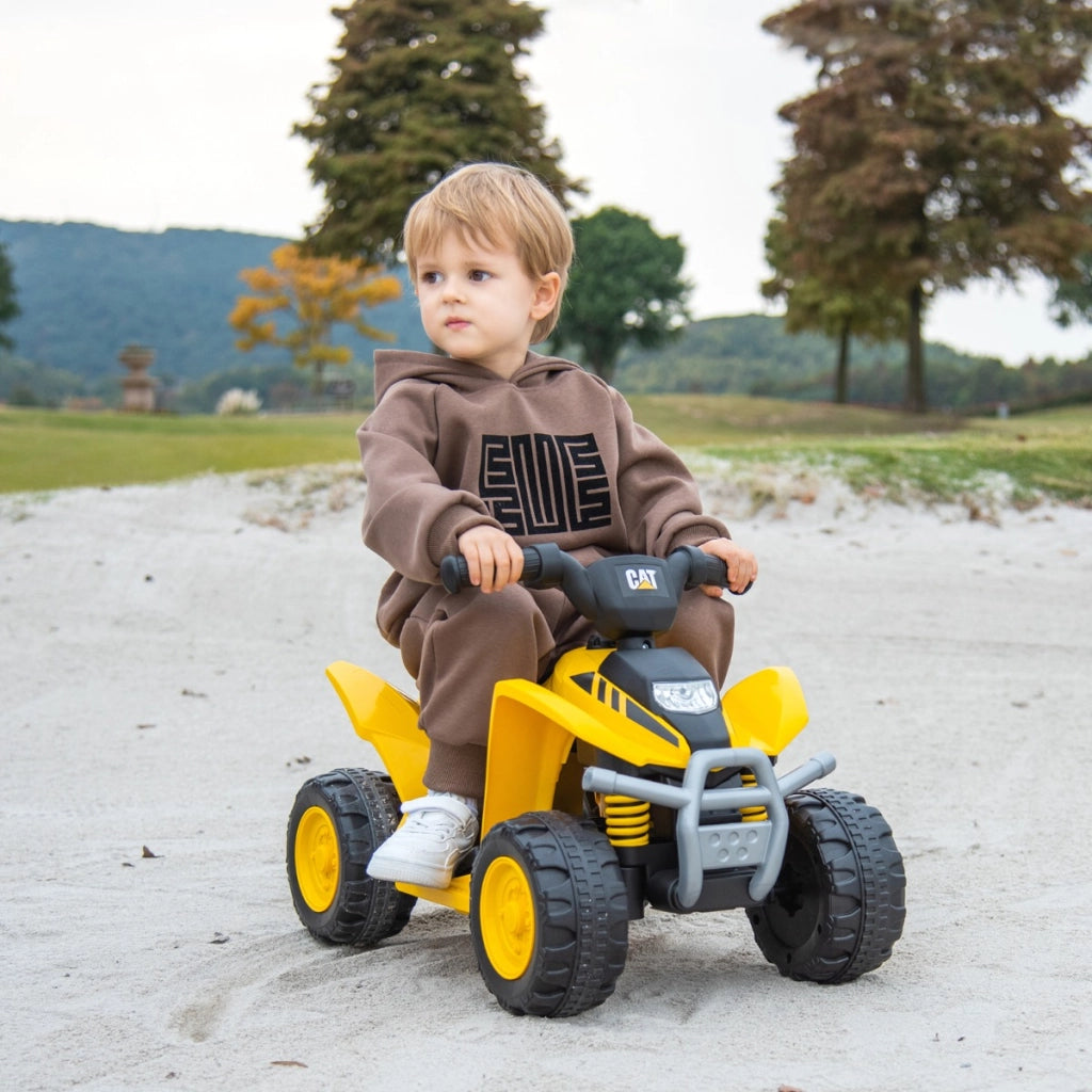 ATV elettrico per bambini licenziato CAT con suono del clacson, ATV elettrico per bambini e ruote filettate da 18 a 36 mesi -Macchinine giocattoli