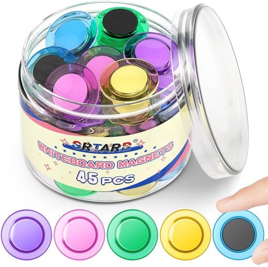 Magnetronica per whiteboard, 45 pezzi, magneti decorativi per frigorifero, magneti per whiteboard, accessori per insegnanti per scuola, casa, ufficio