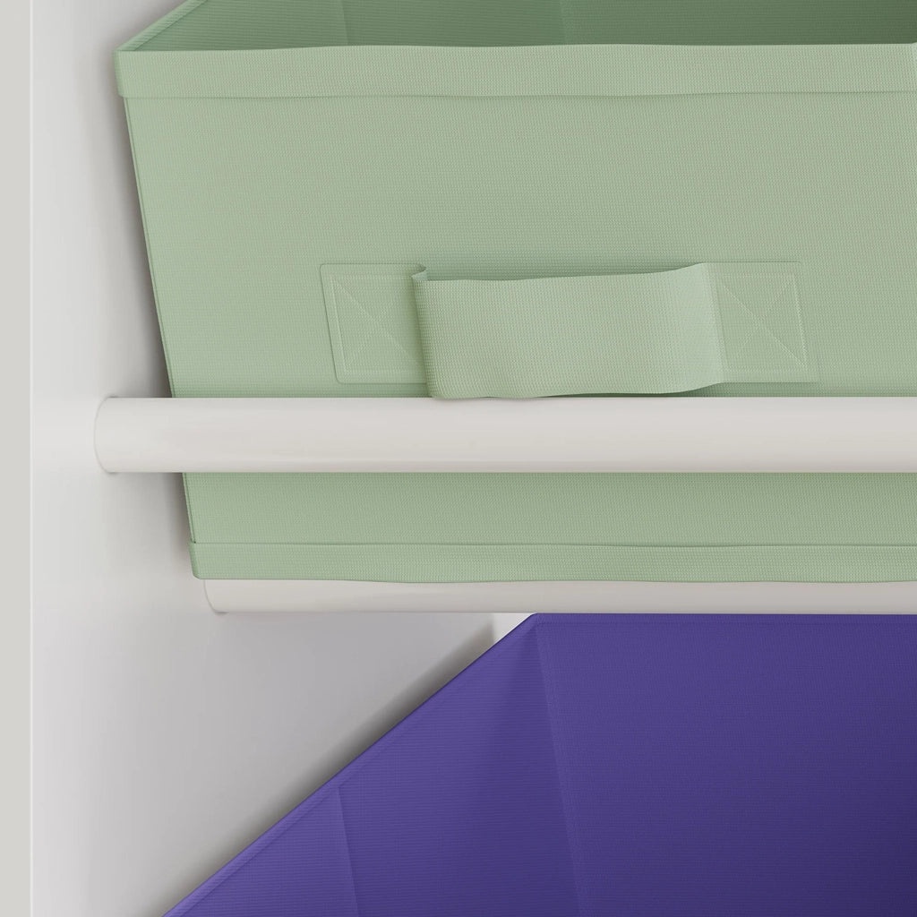 Scaffale dal design senza tempo per soggiorno camera da letto mobiletto portaoggetti per bambini con motivo sogno acqua 80 x 90 x 30 cm bianco verde viola 03_0011219