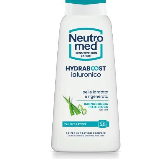 NEUTROMED BAGNODOCCIA HYDRABOOST IALURONICO PELLE SECCA 600 ML PELLE IDRATATA E RIGENERATA