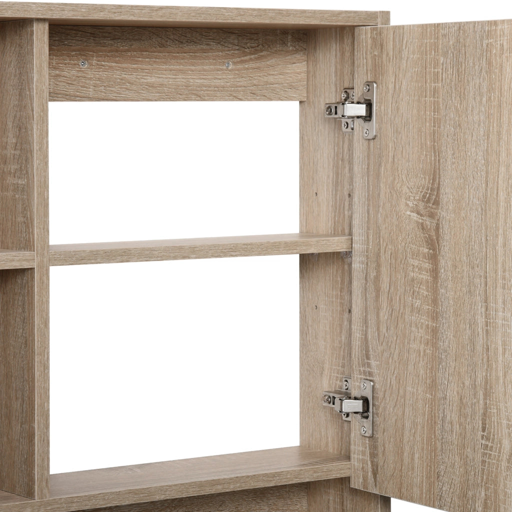 Armadio Bagno con Specchio e Ripiani ¨C Minimal ¨C Bianco 60x15x76 cm