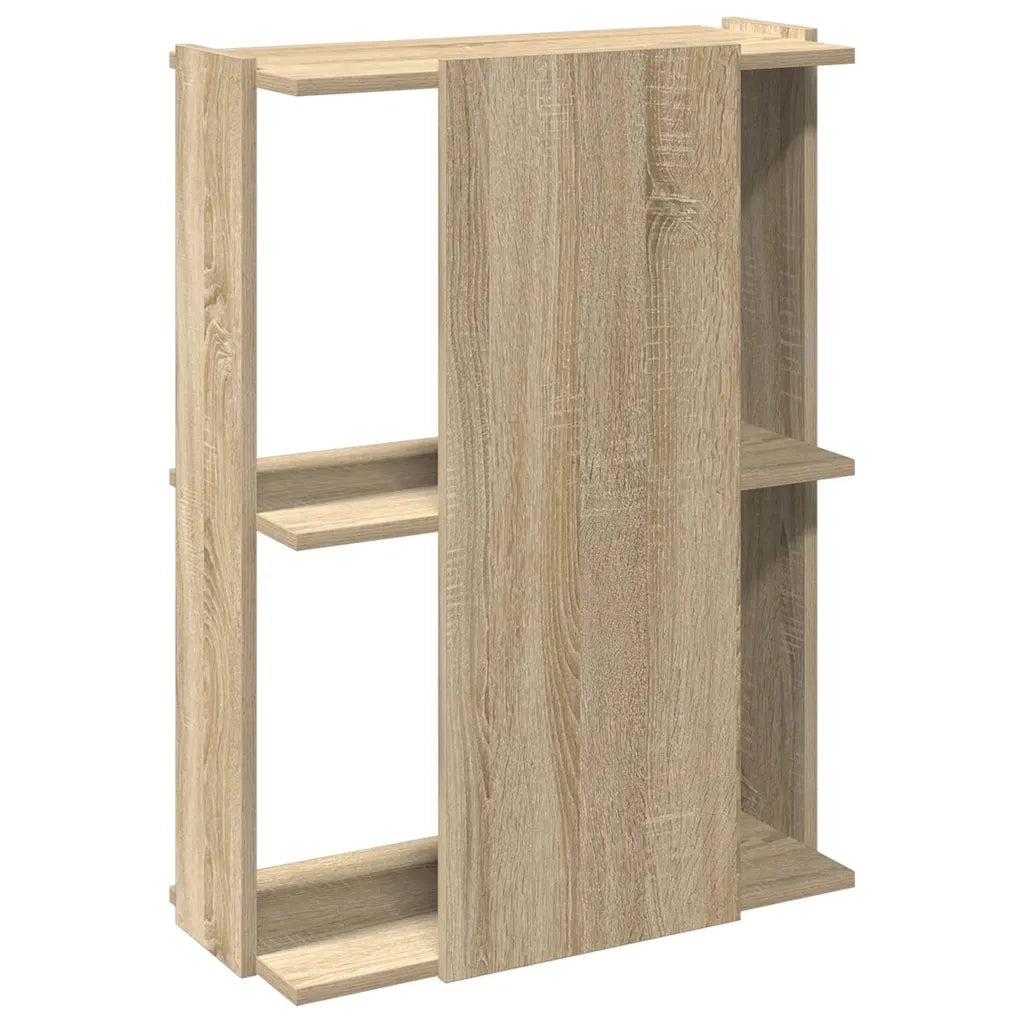 Libreria 3 Ripiani-Scaffale per Libri-Mobile di Stoccaggio Rovere Sonoma 60x30x80 cm Legno Multistrato