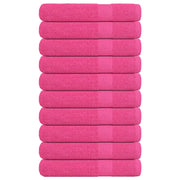 Asciugamani per Sauna 10 pz Rosa 80x200 cm 360 g/mÂ² 100% Cotone