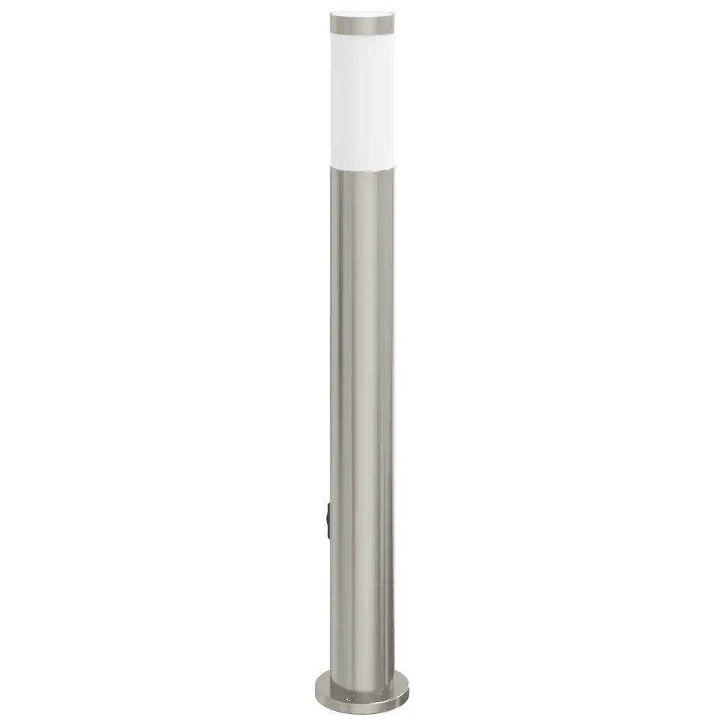 Lampada a paletto con sensore e presa 80 cm Acciaio Inox IP44 4006019