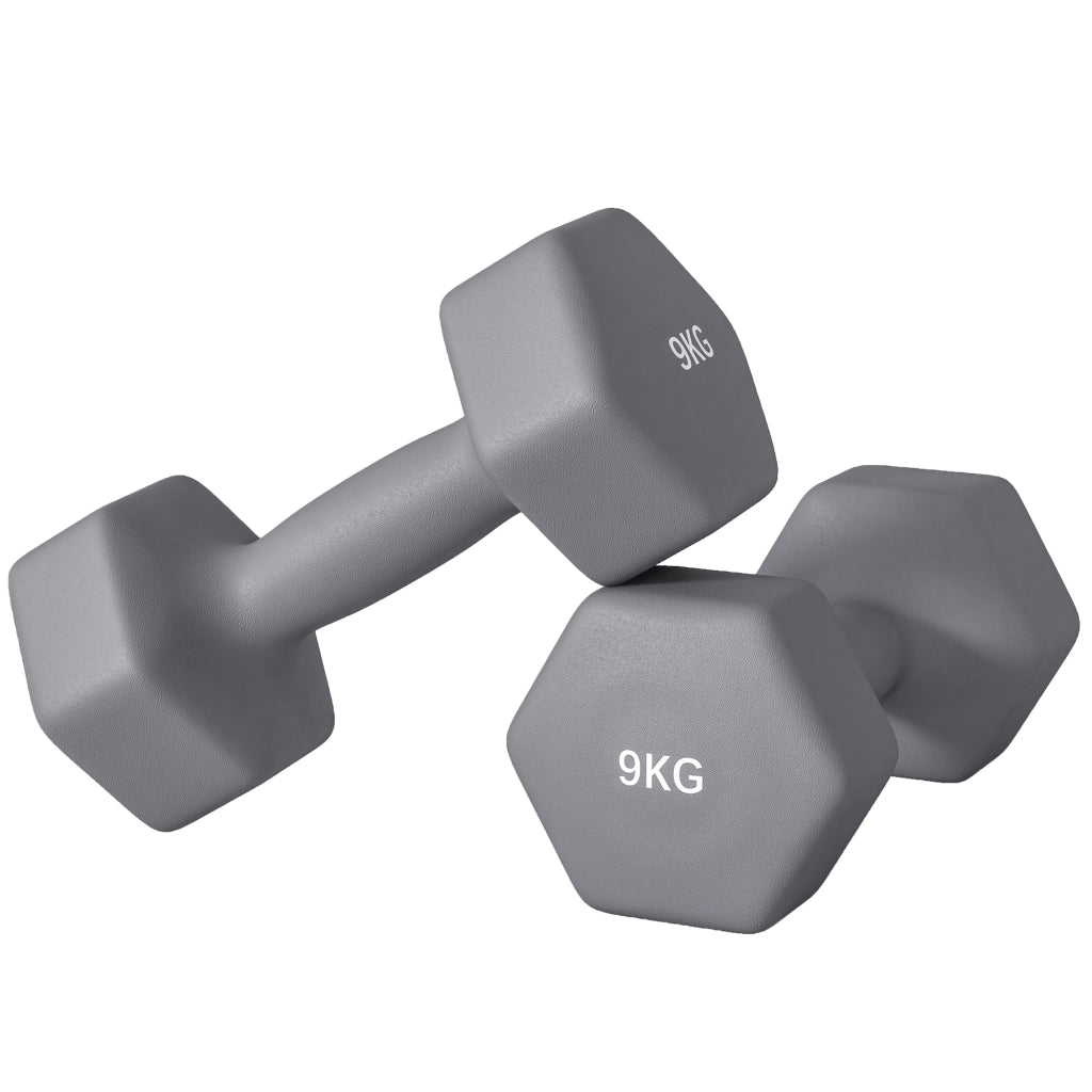 Manubri Esagonali da Palestra ¨C zephmum ¨C Grigio 9 kg 25x11x11 cm
