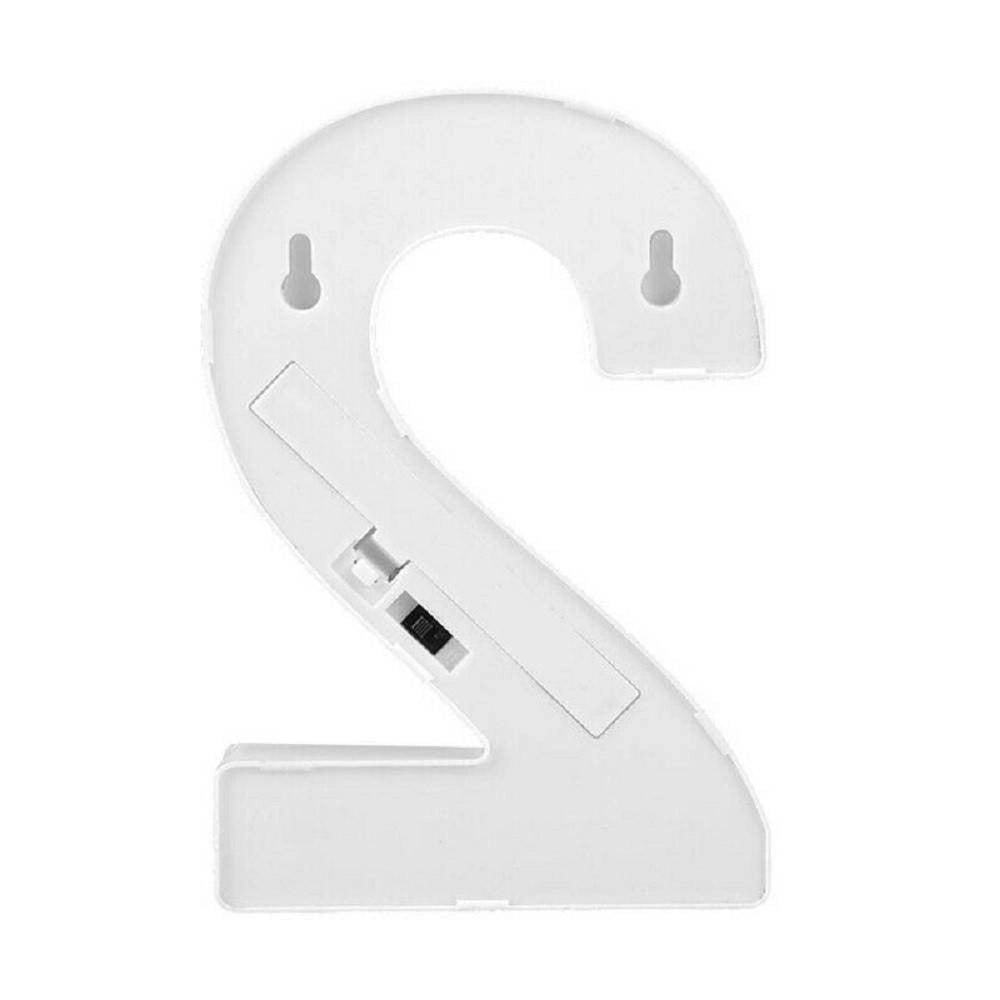 Trade Shop - Numero 2 Luminoso Bianco A Led Decoro Per Eventi Feste Luce Calda 3000k 16x3cm -