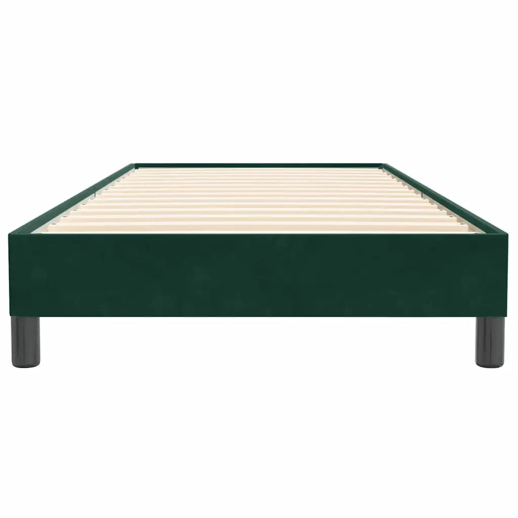 vidaXL Letto a Molle senza Materasso Verde Scuro 100x220 cm Velluto