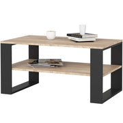 Tavolino da caffè AKORD ALEX Sonoma Quercia 92 cm gambe Nere 92x53x45 cm