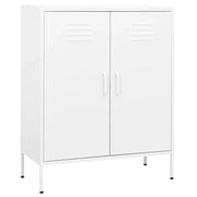Mobile contenitore di design pratico 80 x 35 x 101,5 cm con ripiani regolabili in acciaio bianco 02_0046861