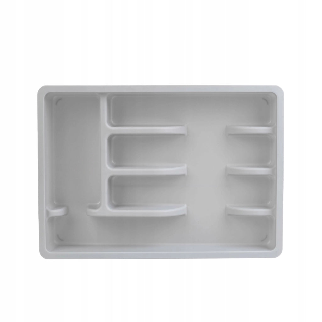 Inserto in plastica per cassetto KADAX, organizer per posate da cucina, grigio chiaro
