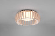 MONTE PLAFONIERA LED CON STRUTTURA LEGNO COLORE NATURALE CON DIMMER D.40CM
