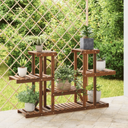 Portafiori-Supporto per Piante-Rastrelliera per Fiori 110x25x73 cm in Legno Massello di Abete