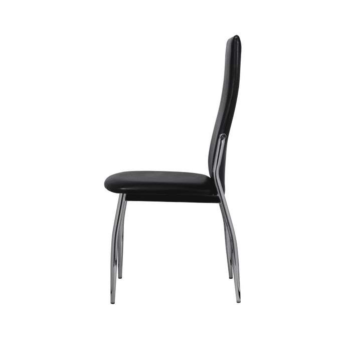 Sedie da Pranzo 4 pz Nere in Similpelle 60570