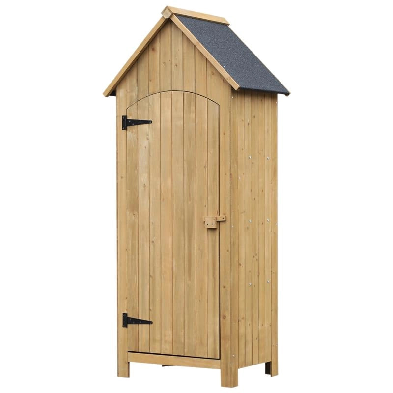 CASETTA PORTA ATTREZZI IN LEGNO IMPERMEABILE 77,5 X 54,2 X 179,5 CM