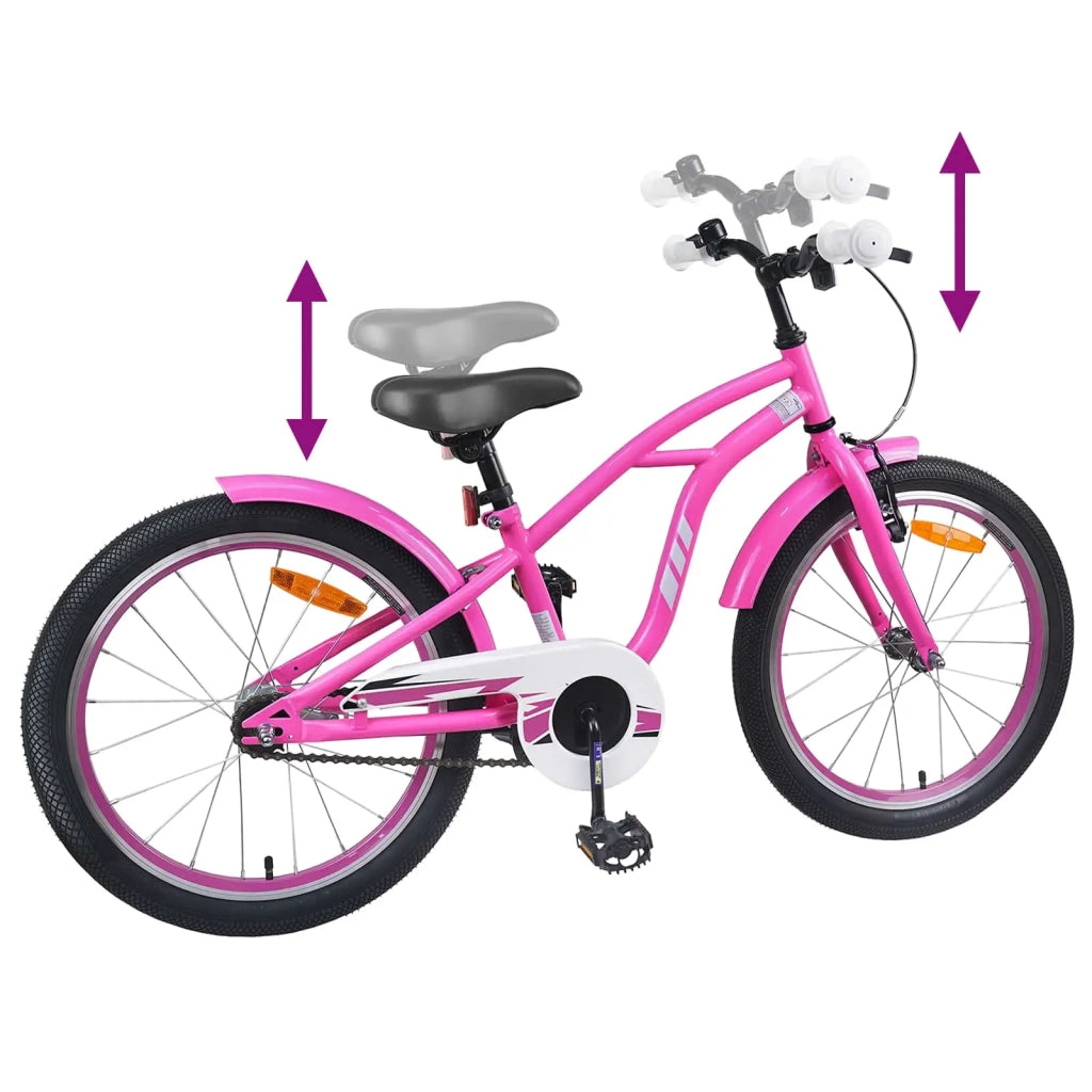 Bicicletta per Bambini 22 Pollici 7-12 Rosa scuro
