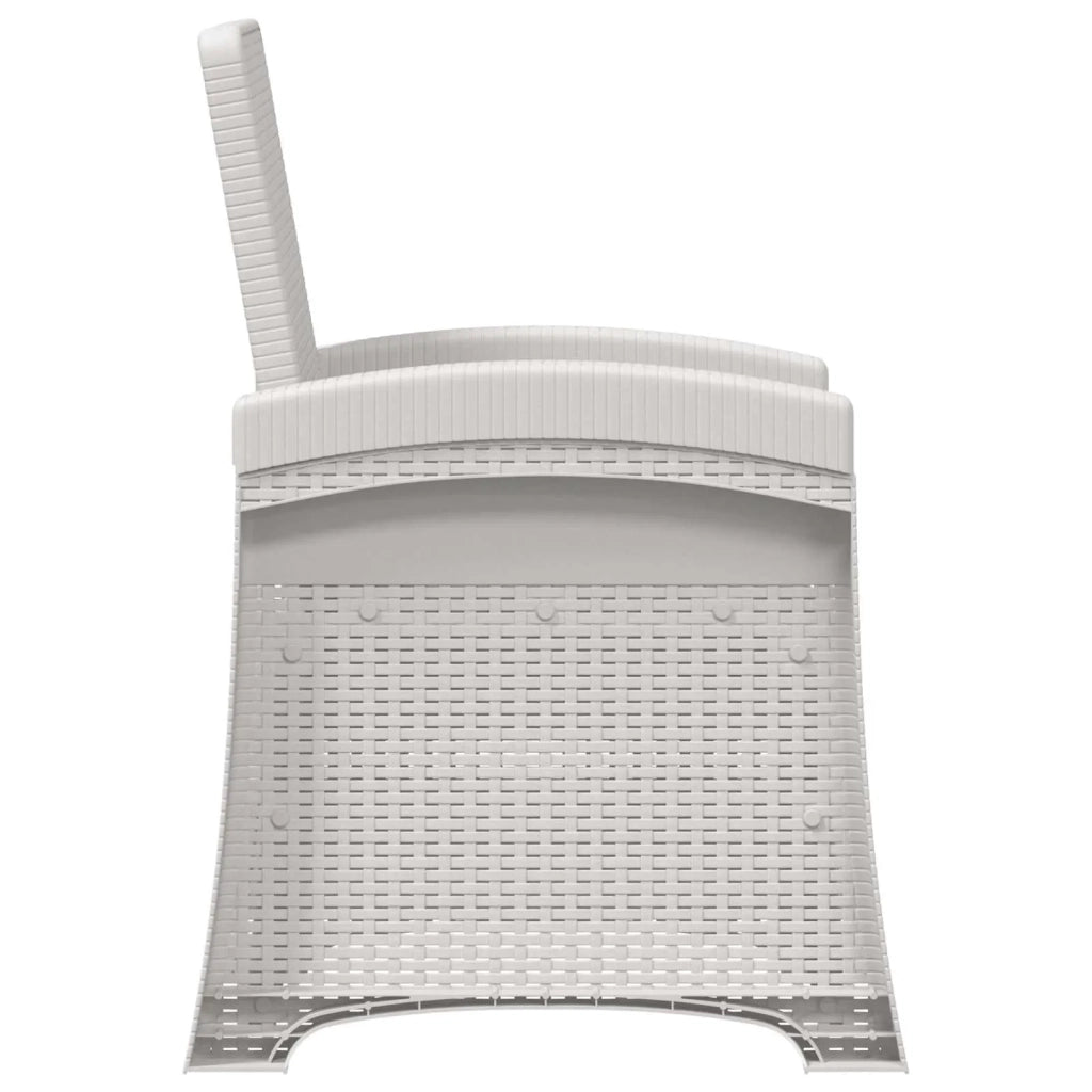 Sedia da giardino reclinabile effetto rattan 2 pcs Bianco PP 8011998