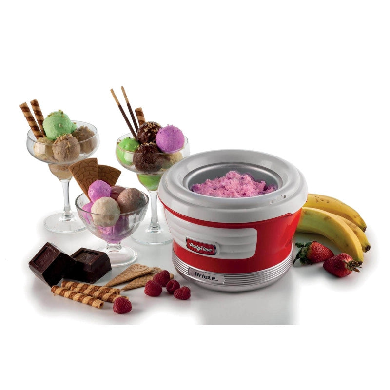 Macchina per fare il gelato 12W, capacità 1,5L, tempo preparazione 30 minuti - Rosso