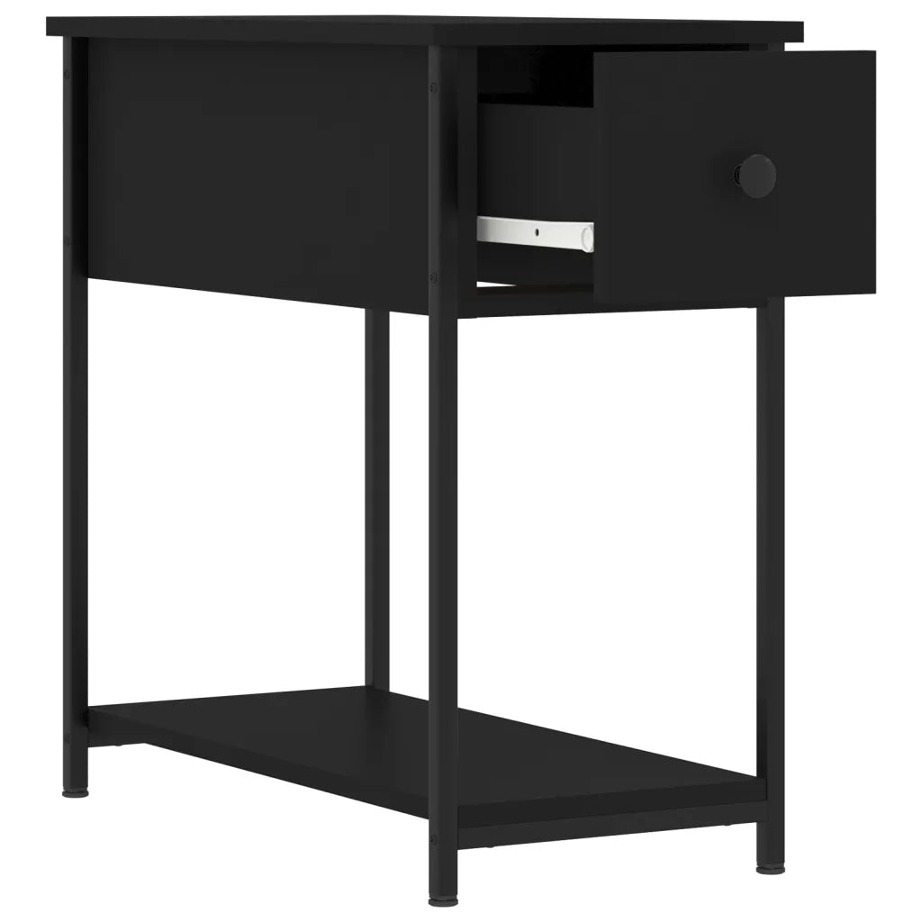 Comodini 2 pz-Set di 2 Tavolino da notte Neri 30x60x60 cm in Legno Multistrato 116008