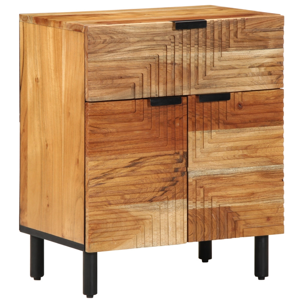 Comodino  50x33x60 cm in Legno Massello di Acacia