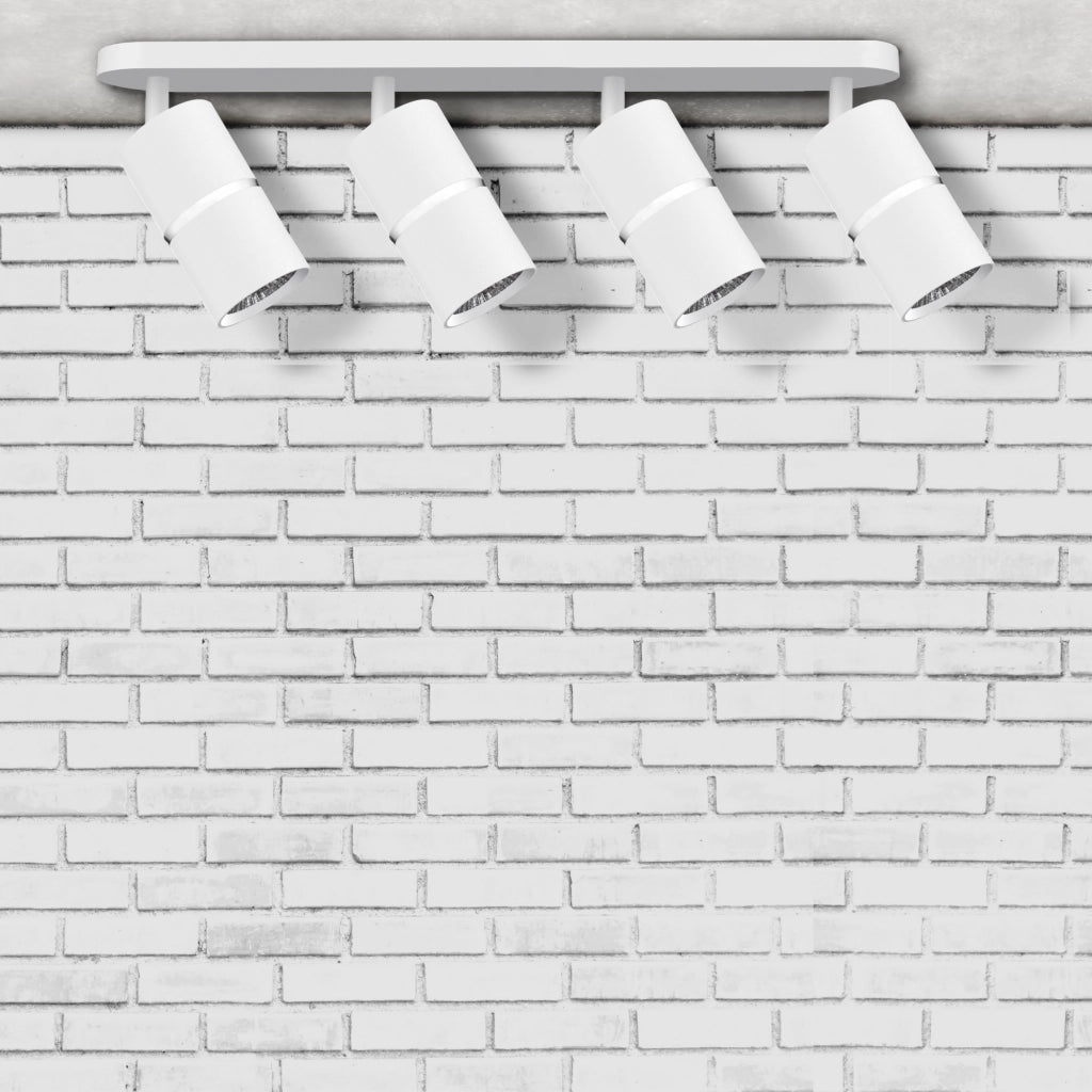 Lampada parete-soffitto 4xGU10 orientabile bianca Polux Bamboo