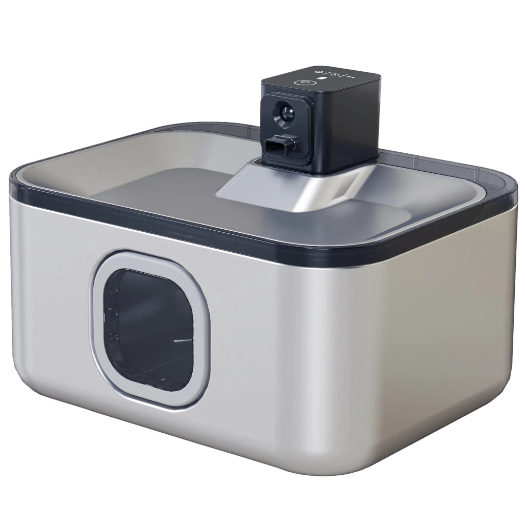 Fontana per Gatti Automatica ¨C zephmum ¨C Acciaio Inox 5L LED Filtro