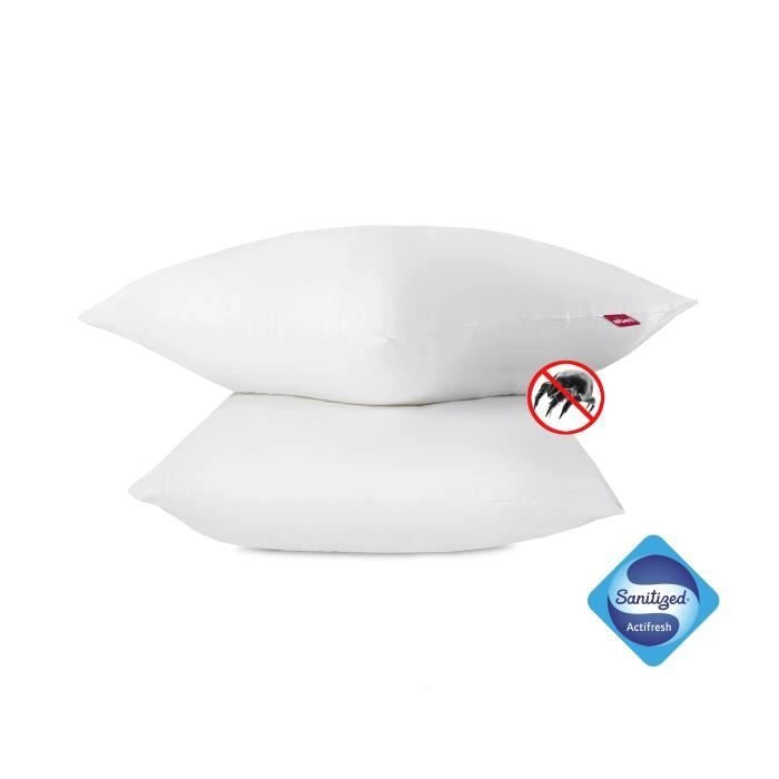 ABEIL Set di 2 cuscini antiacaro - 60 x 60 cm - Bianco