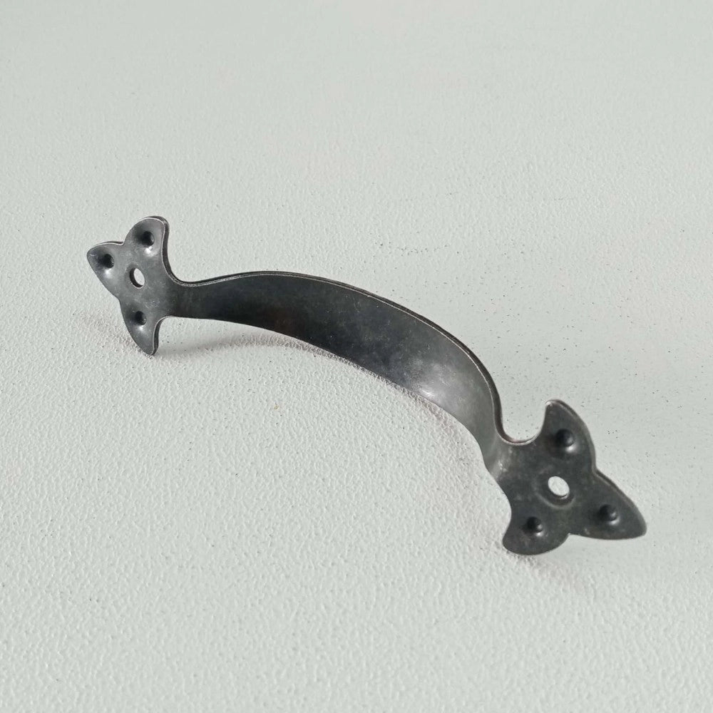 Maniglia per mobili da 90mm stile ferro battuto verniciata fumè