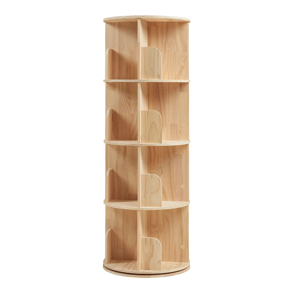 Libreria Girevole Chasek per Cameretta a 4 Livelli in Legno di Pino 125 x Ø44 cm [en.casa]