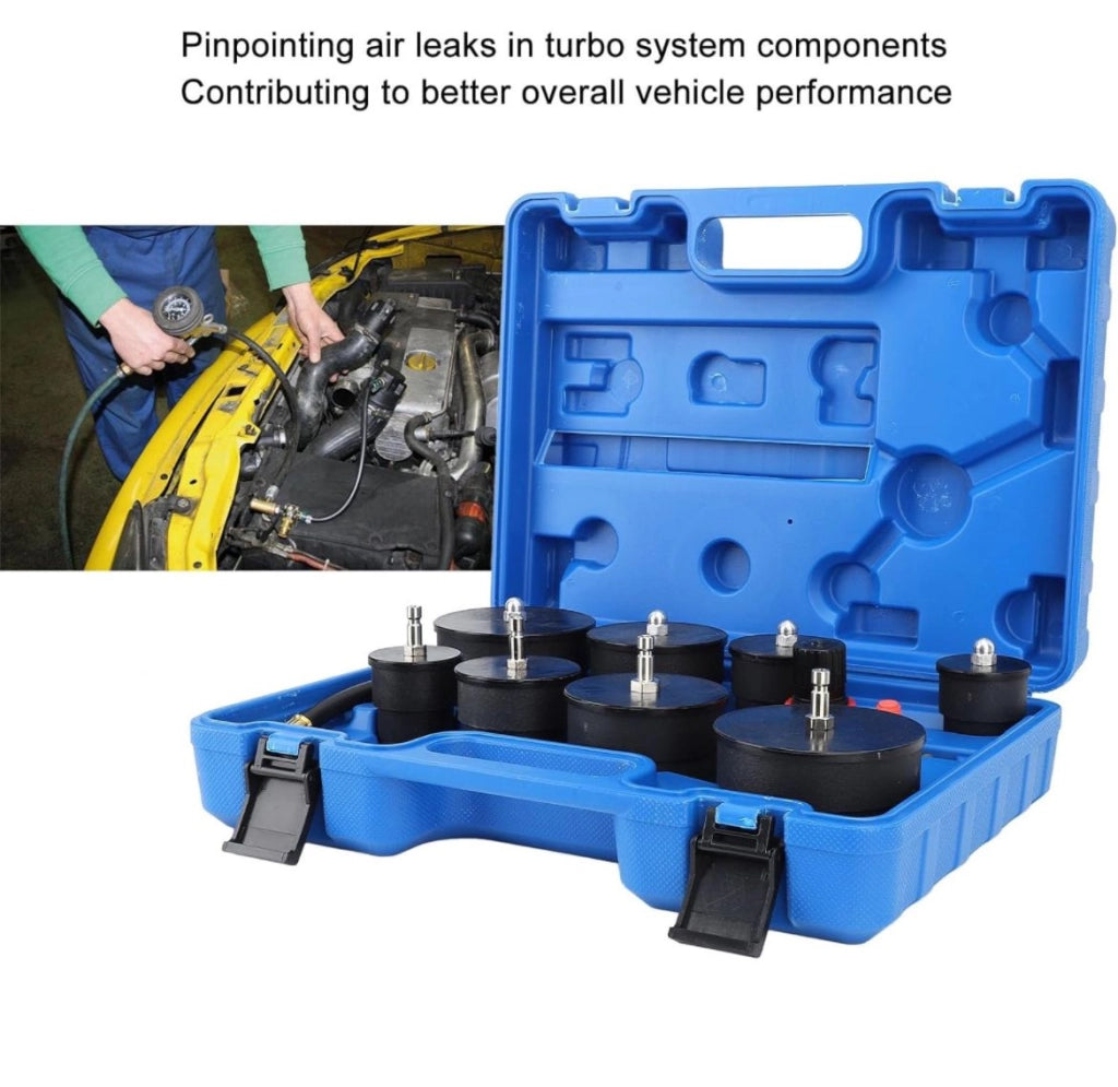 Set 9pz Tester Pressione Turbocompressore e Sistema Di Raffreddamento Manometro