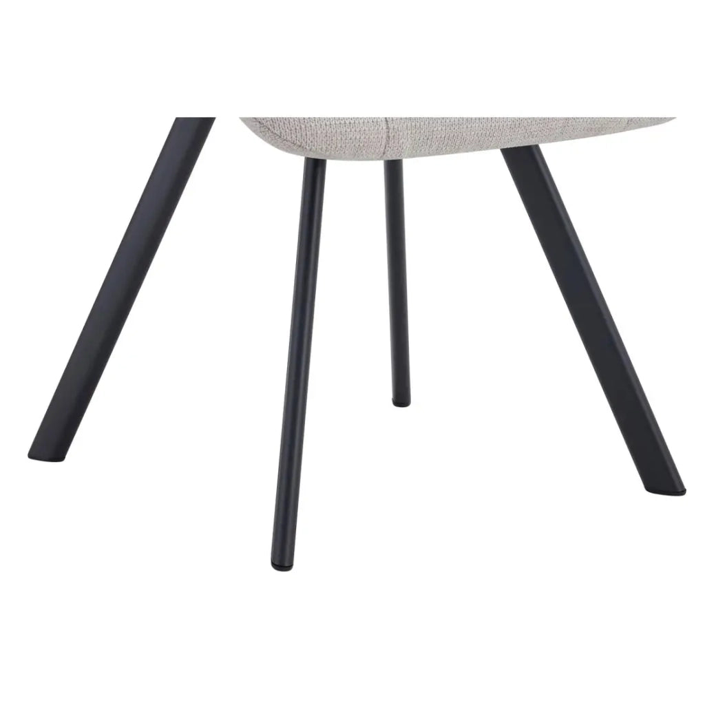 Set di 2 sedie VELMA – Tessuto beige – Gambe in metallo – Design elegante – Seduta confortevole e moderna