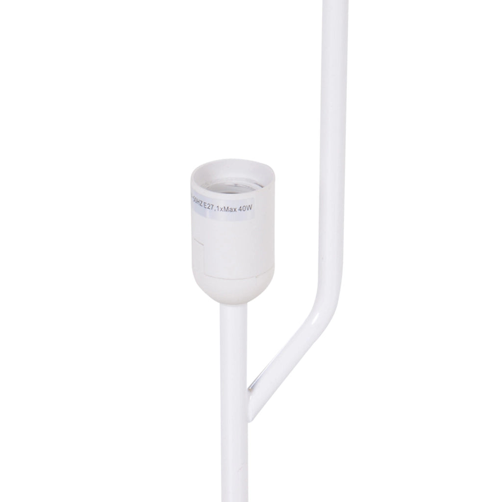 Lampada da Terra Piantana Moderna Salotto Tessuto ¨C zephmum ¨C Bianco 14x14x120 cm