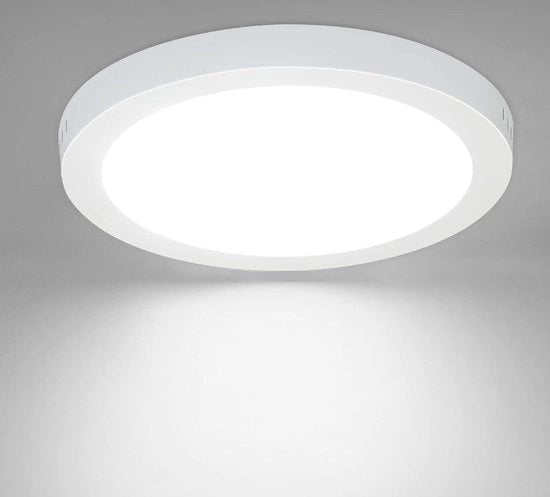 Lampada da soffitto per bagno - Lampada da soffitto LED 18W a forma rotonda 5000K - Lampada da parete moderna bianca Ø23CM IP44 impermeabile per cucina ufficio soggiorno camera da letto sala da pranzo