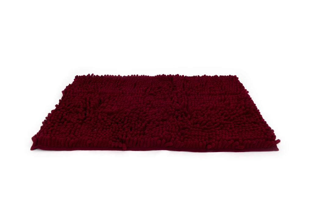 Tappeto Bagno Retro Gommato Antiscivolo Lavorazione Shaggy Modello Passatello - 60x120 - Burgundy