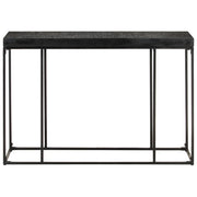 Tavolo Consolle Nero 110x35x76 cm Massello di Acacia e Mango 321612