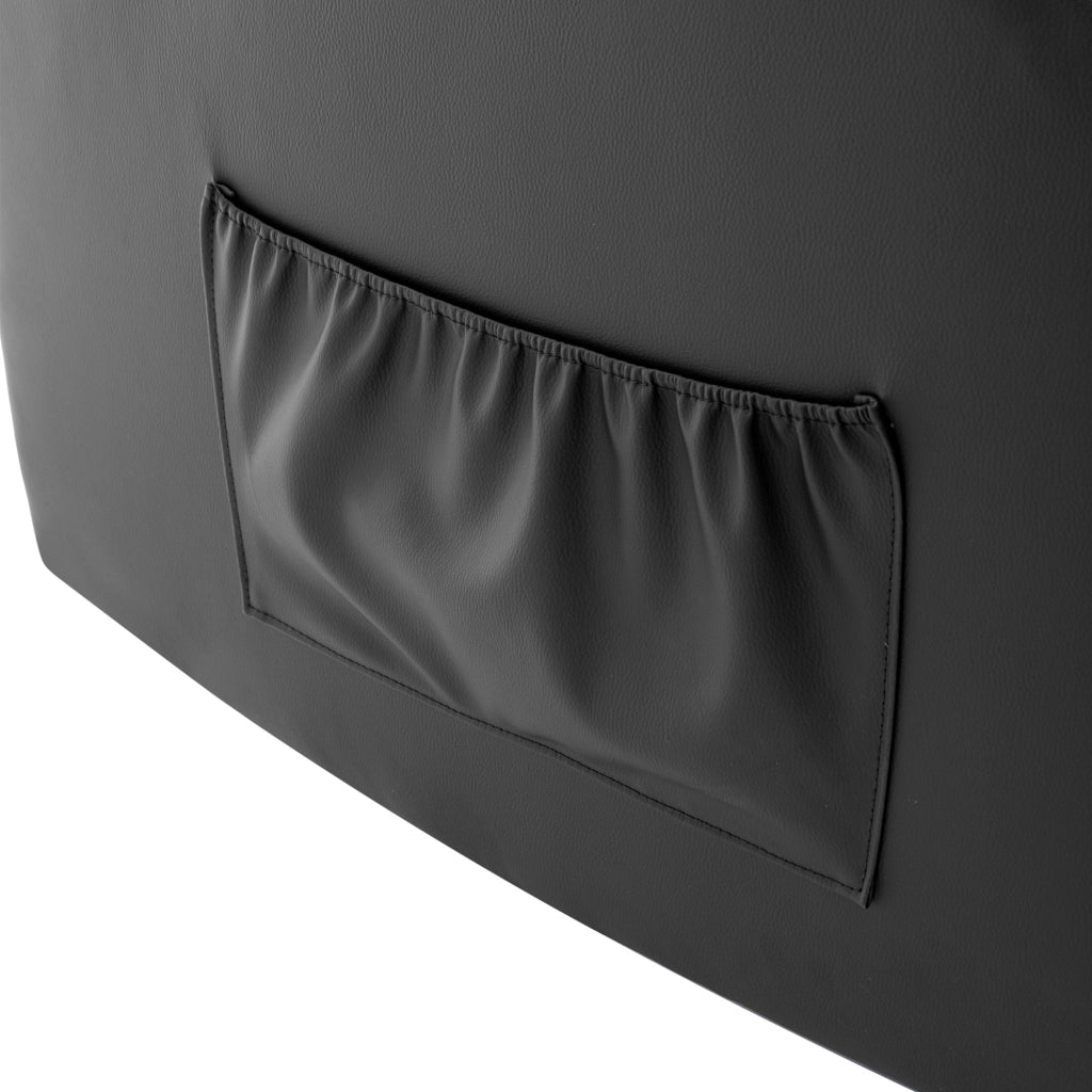 Poltrona reclinabile 80x90x100 cm manuale in pelle PU nera