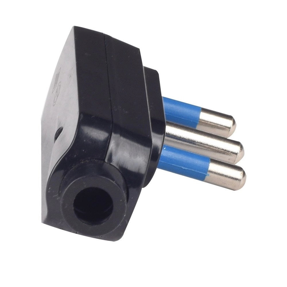 Trade Shop - Spina Piatta Elettrica Salvaspazio Laterale 2p+t 16a 25 V Max 1500 W Nero 80006 -